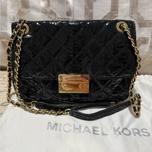 Michael Kors Black Quilted Shoulder Bag